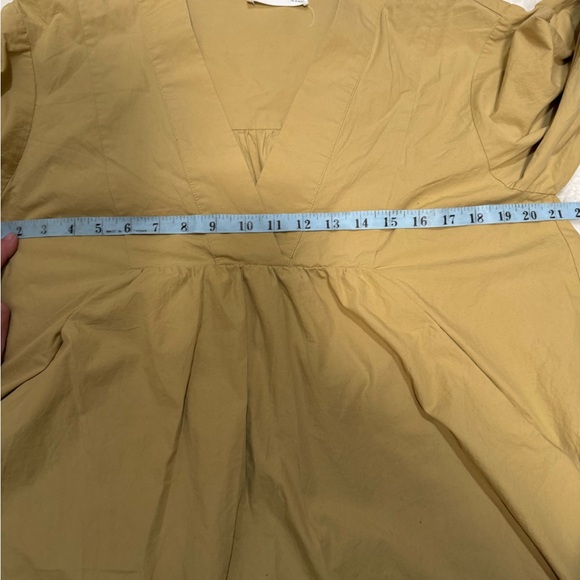 Mango Oversized Camel Ruffle-Hem Mini Dress - Picture 7 of 7